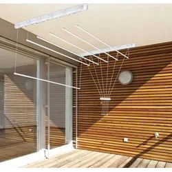 Deckenwäschetrockner 7-Stangen, 160 cm - Weiß - Wäscheständer für platzsparendes Trocknen, ideal für Badezimmer, Terrasse oder Balkon. Langlebig und einfach zu installieren, mit einer Tragfähigkeit von 14 kg.