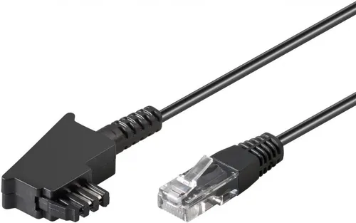 goobay 60663 Routerkabel - 50m TAE-F auf RJ45 Stecker, ideal für DSL/VDSL-Verbindungen mit hoher Übertragungsqualität