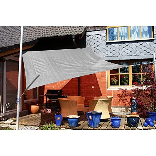 Eduplay Sonnensegel, 3x3m, Quadrat, grau