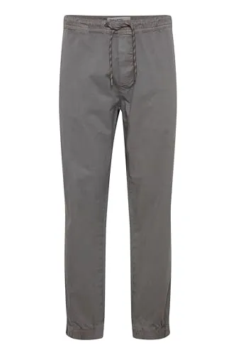 Blend BHBNIMBU Herren Hose Stoffhose Pants mit Kordelverschluss Eingrifftaschen Gesäßtaschen mit Knopf leicht elastisch Baumwollmisschung Regular fit, Größe:6XL, Farbe:Granite (70147)