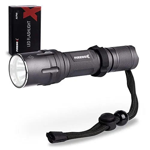 LIFE IS SIMPLE Firenox Alpha | LED Taschenlampe mit 500 Lumen Leuchtkraft | stoßfest, wasserdicht | batteriebetrieben | leuchtet bis 15h durch | 5 Leuchtmodi