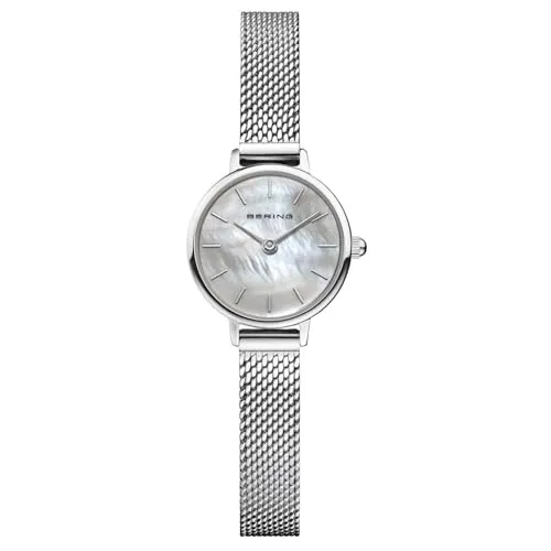 BERING Damen Uhr Quarz Movement - Classic Collection mit Saphirglas 11022-004 - Elegante Armbanduhr für Damen, mit kratzfestem Saphirglas und hochwertigem Edelstahl, ideal für jeden Anlass und bis 3 ATM wasserdicht.