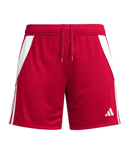adidas Performance Tiro 24 Short Damen Shorts rot XS (30-32) - Leichte Sportshorts für Damen in Rot, ideal für das Training. Mit AEROREADY-Technologie für optimalen Komfort und Bewegungsfreiheit beim Fußball.