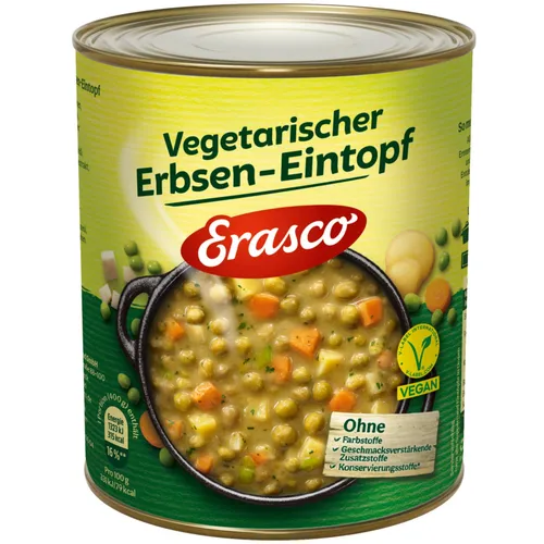 Erasco vegetarischer Erbsen-Eintopf 800g Dose