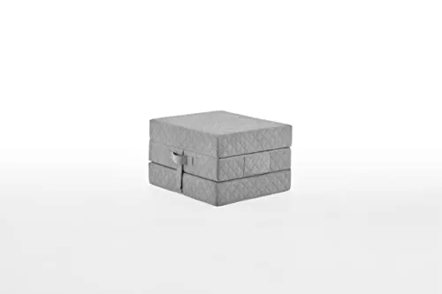ATLANTIC home collection Falthocker Lenny, 75/195/15 cm, Grau