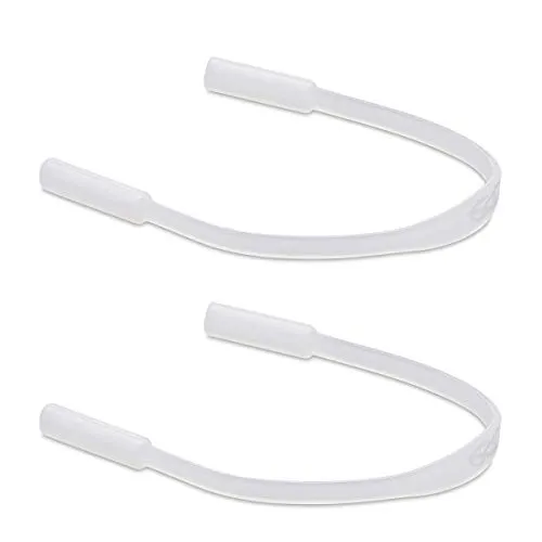 kwmobile Antirutsch Brillenband für Brillenbügel Set - 2x Silikon Sportband für Brille - Matt Transparent - Länge: 17 cm