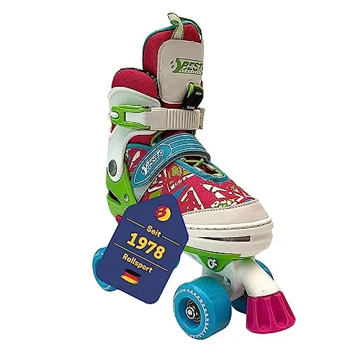 Best Sporting Rollschuhe Kinder - Verstellbare Inliner für sicheren Fahrspaß - Inliner für Kinder, 4-fach verstellbar für lange Nutzungsdauer. ABEC-7-Kugellager sorgt für angenehme Laufruhe und Sicherheit beim Fahren.