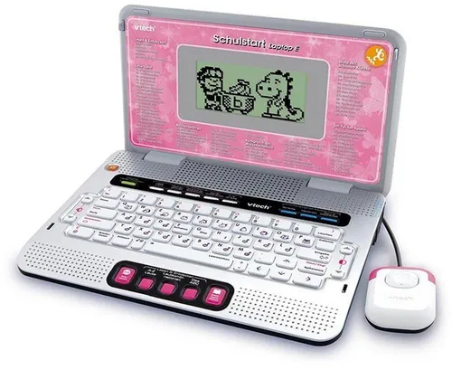 VTech Schulstart Laptop E pink - interaktiver Lerncomputer für kreative Kinder, fördert spielerisch Lernen und Entdecken