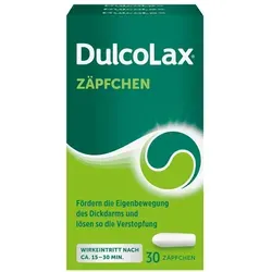 Dulcolax 10 mg Zäpfchen - Schnelle Erleichterung bei Verstopfung - Verstopfung - DulcoLax Zäpfchen bieten eine schnelle Wirkung in 15-30 Minuten und fördern die Eigenbewegung des Dickdarms für eine planbare Erleichterung.