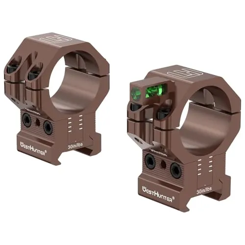 WestHunter Neigbare Picatinny Montageringe 120 MOA, 30mm & 34mm | Dual-Control: Höhe & 120 MOA Höhenverstellung