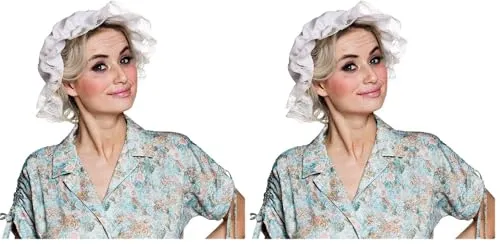 Boland 01401 - Mütze Großmutter, Kopfbedeckung, Oma-Mütze, weiße Haube, Kostüm, Karneval, Mottoparty