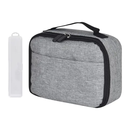 Alyxen Lunch-Tasche Mini,Kleine Isolierte Tasche,12h Wärmehaltung,langlebig und Kratzfest,Grau Tragbare Lunchtasche,Isolierte SnackTasche für Arbeit,Reisen und Schule (12 L)