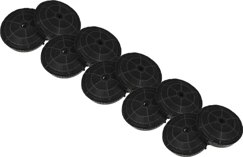 vhbw 10x Aktivkohlefilter kompatibel mit Whirlpool 208350746602 PRF0107, 208350746601 PRF0107, 208350704414 PRF0110 Dunstabzugshaube - 17,2 cm