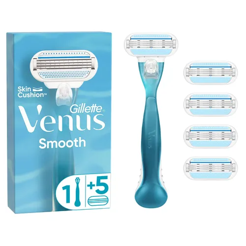 Gillette Venus Smooth Damenrasierer + 5 Rasierklingen von Gillette