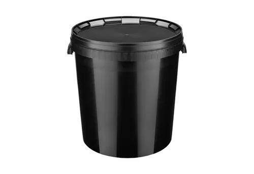 Garronda Putzeimer Eimer mit Deckel für Lebensmittel und Chemikalien Schwarz GD-0104 - Putzeimer Set (10-tlg.) für vielseitige Lagerung von Lebensmitteln und Chemikalien, lebensmittelecht, auslaufsicher und ideal für Ordnung in Küche, Garage oder Werkstatt.