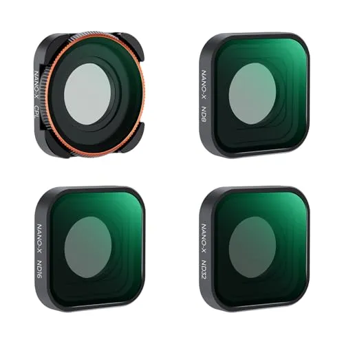 K&F CONCEPT ND & CPL Filter Set Kompatibel mit GoPro Hero 13 Schwarz,4 Pack ND8 ND16 ND32 Neutral Density Polfilter Filter Kit für Go Pro Hero 12/11/10/9 Schwarz, Action Kamera Zubehör