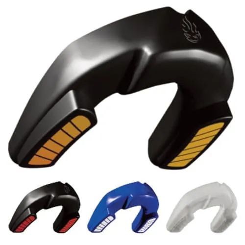 Dr Knox Doppellagiger Sportmundschutz für Erwachsene – Extra-Schutz im Profisport – Ideal für Kontaktsportarten wie Boxen, Kampfsport, Fußball, Basketball, Hockey & mehr (Schwarzes Gold) 12 Jahre +