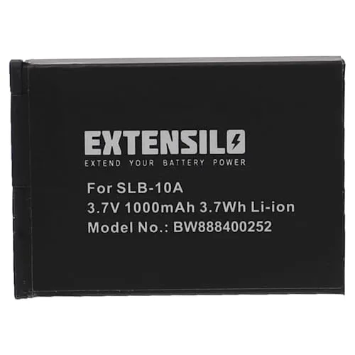 EXTENSILO Akku kompatibel mit Samsung ES50, ES55, ES60, HZ10W, HZ15W, EX2F, ES63 Kamera (1000mAh, 3,7V, Li-Ion)
