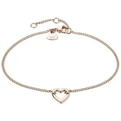 Tamaris Armband TJ-0467-B-21 IP Roségold - Elegantes Damenarmband mit Herzanhänger aus poliertem Edelstahl in IP Roségold. Ideal als Geschenk für besondere Anlässe, mit 21 cm Länge und sicherem Karabinerverschluss.