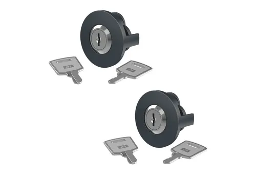 BASI Steckdose Steckdosenschloss, Kindersicherung, Spar-Set, 2-St., Gleichsperrend, 2 Schlüssel pro Schloss, Schuko Steckdosen, 2er Set