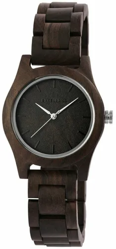 Excellanc Damen Holzuhr - Vintage Style mit Edelstahl Faltschließe - Armbanduhren aus Holz mit analoger Anzeige, spritzwasserfest und im klassischen Design, ideal für stilbewusste Unisex-Träger.