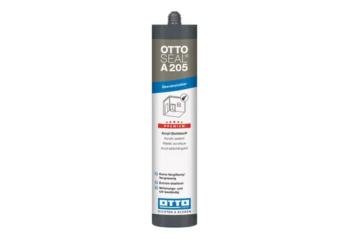 OTTO-Chemie Maleracryl OTTOSEAL A205 Premium-Acryl-Dichtstoff C01 weiß, gebrauchsfertig, (1-tlg), Überstreichbar, Keine Vergilbung, Gute UV-Beständigkeit