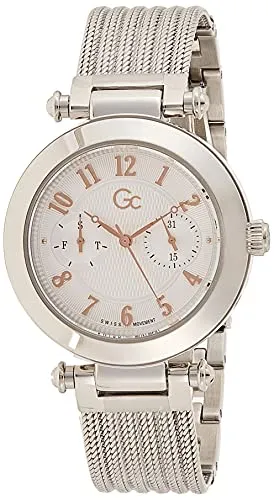 GC Watches Prime chic Damen Uhr analog Quarzwerk mit Edelstahl Armband Y48001L1MF