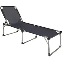 Alu XXL Sonnenliege ABACO grau - Gartenliege aus Aluminium, extra breit mit 70 cm für höchsten Komfort, ideal für entspannte Stunden im Garten oder auf der Terrasse.