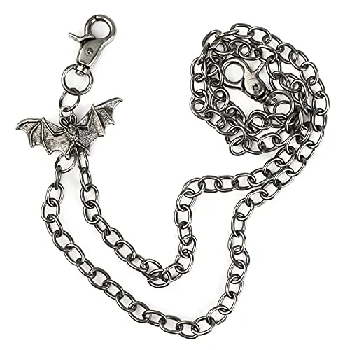 ZOYLINK Hosenkette - Jeansbrieftasche mit Punk-Bat-Decor für Männer und Damen