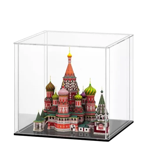 Huijintao Acryl Vitrine/Schaukasten/Display Case/Display Box für Figuren, Sammlerstücke | Selbstmontage (20x20x20 cm)