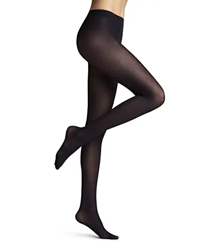 FALKE Damen Strumpfhose Matt Deluxe 30 DEN W Ti transparent einfarbig, Blau Marine 6179, S - Elegante 30 DEN Damenstrumpfhose von FALKE, ideal für festliche Anlässe; sorgt für perfekten Sitz und hohen Tragekomfort dank innovativem Strickverfahren.