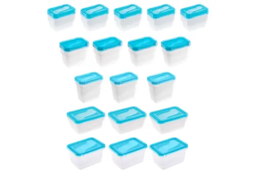 keeeper Frischhaltedose Fredo Fresh (Set,17-tlg), rechteckig, 500-2000 ml, Kunststoff, (Set, 17-tlg), lebensmittelecht, spülmaschinengeeignet, gefriergeeignet