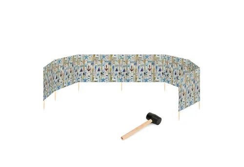 Garronda Windschutz Strand Sichtschutz 10m lang mit Gummihammer GAEX001, (mit Gummihammer)