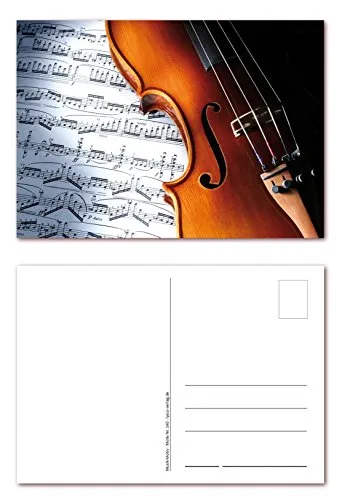 Stück Postkarten Musik Geige Noten Ansichtskarten im DIN A6 Format (PKT-140) 12
