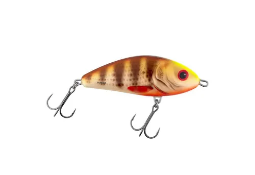 Salmo Kunstköder, Salmo Fatso Sinking 10cm Spotted Brown Perch Wobbler