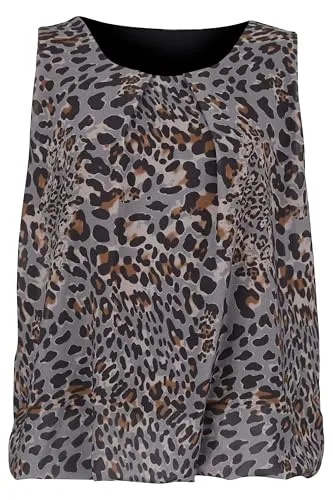 Malito Damen Bluse ärmellos – Elegante Schlupfbluse mit Rundhals