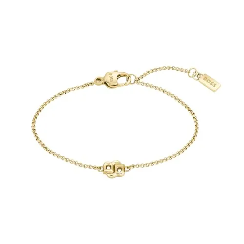 Modisches vergoldetes Armband für Frauen Double B 1580698 - Elegantes Armband für Frauen, aus hochwertigem Stahl mit goldener PVD-Beschichtung, verlängert auf bis zu 18,5 cm, ideal für stilvolle Akzente.