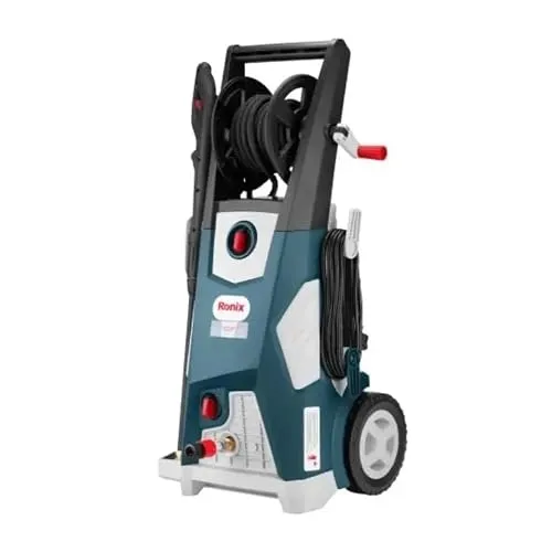 Ronix RP-0180 Induktions-Hochdruckreiniger 180 bar, 3000 W, 550 l/h, Hochdruckreiniger mit Induktionsmotor, 8 m Stahlgewebeschlauch, Total Stop System, Schlauchtrommel & umfangreichem Zubehör
