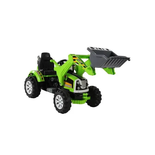 Wisam Elektro-Kinderauto Traktor mit Schaufelbagger Grün - Der Traktor mit Schaufelbagger in Grün begeistert mit realistischem Fahrerlebnis und einfacher Bedienung. Ideal für junge Fahrer, sorgt er für abwechslungsreichen Spielspaß im Garten und Hof. Ein zuverlässiger Begleiter für kleine Abenteurer!