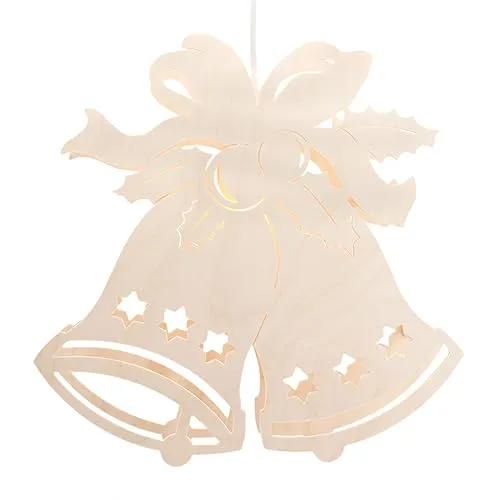 exclusiv-holzkunst Fensterbild Glocke mit Schleife