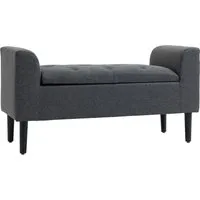 HOMCOM Sitzbank mit Stauraum - Elegante Sitzbank in Leinenoptik mit klappbarem Sitz für zusätzlichen Stauraum. Belastbar bis 130 kg, ideal für Wohnzimmer, Schlafzimmer oder Flur.