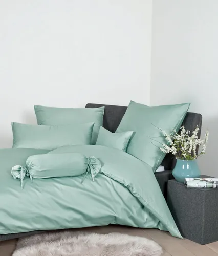 Janine Bettwäsche Colors 31001, Mako-Satin 2-teilig - Bettwäsche-Sets aus hochwertigem Mako-Satin mit Markenreißverschluss, ideal für alle Jahreszeiten und bietet einen zarten seidigen Glanz für Ihr Schlafzimmer.
