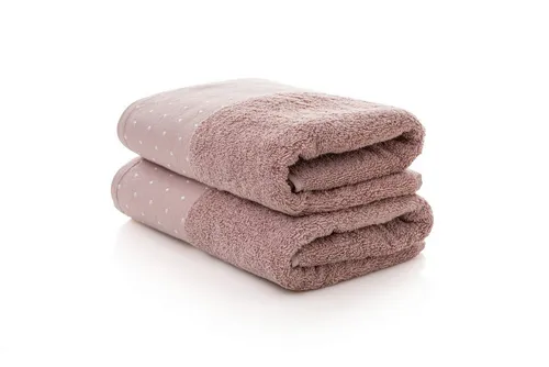 Gästehandtuch Altrosa Weiß