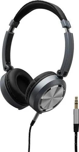 Monacor MD-460 Over Ear Kopfhörer - Kabelgebunden in Schwarz und Silber - Kopfhörer mit schwenkbaren Ohrmuscheln, faltbar und hervorragendem Klang. Ideal für universellen Einsatz und angenehmen Tragekomfort.