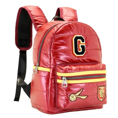 Harry Potter G-Padding Fashion Rucksack, Rot, 24 x 32 cm - Tagesrucksäcke mit gepolstertem Außenkörper, ideal für Fans und Alltag, bietet viel Stauraum und praktische Seitentaschen.