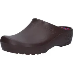 Alsa FASHION Clog braun Gr. 39 - Bequemer und flexibler Freizeitschuh, wasserdicht mit rutschhemmender Sohle und auswechselbarem Korkfußbett