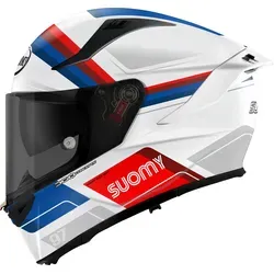 Suomy Speedstar 2 Vantage Integralhelm - Weiß/Hellgrau/Blau/Rot - XL - Motorradhelm mit Tricomposite-Außenschale für optimale Sicherheit und Komfort, ausgestattet mit dem leistungsstärksten PINLOCK® MAX VISION 120 Antibeschlagsystem und hervorragender Belüftung.