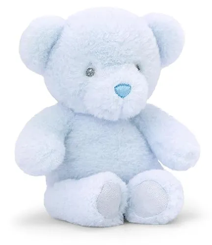 tachi Stofftier Teddy blau, Jungen Plüschtier Bär 16 cm, Baby Kuscheltier Bärchen sitzend