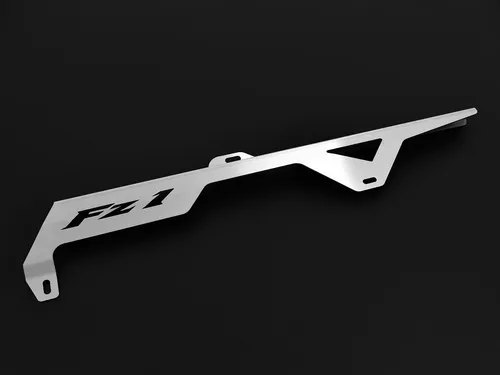 ZIEGER Kettenschutz für Yamaha FZ1 BJ 2006-16 - Logo lang silber - Kettenschutz für Yamaha FZ1, Edelstahl geschliffen mit perfekter Passform, einfacher Montage und optimalem Schutz für lange Lebensdauer und Witterungsresistenz.
