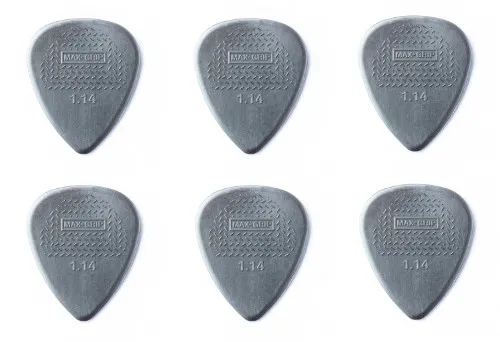 Dunlop Nylon Max Grip Plektren in verschiedenen Stärken - 6 oder 12 Stück